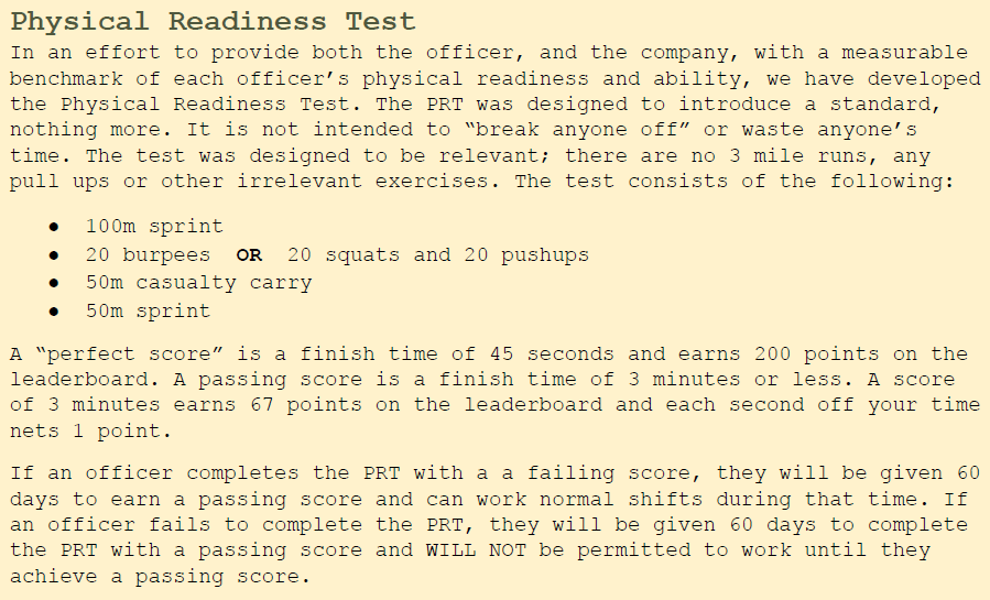 Leftwich Global Physical Readiness Test